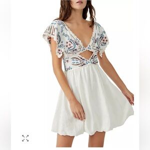 Free people rambling rose Embroidered Dress